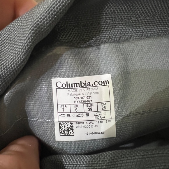 Columbia Big Kids Size 7 Powderbug Plus II Boots Black Grey Waterproof - Picture 5 of 8